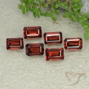 Gemas de Granate piropo Rojo oscuro natural de 3.69 ct, Corte Octágono / Esmeralda, VS