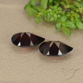 Gemas de Granate piropo Rojo oscuro natural de 1.88 ct, En forma de pera, VVS-VS