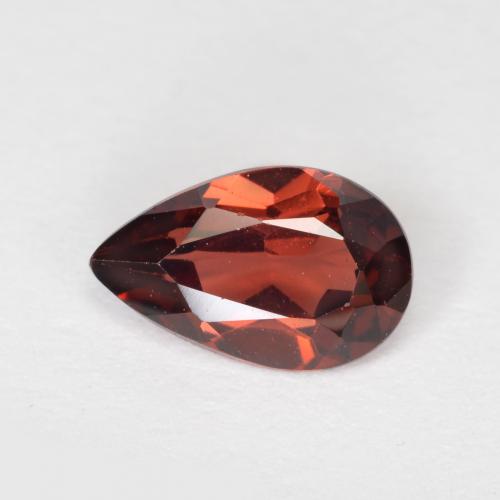 Granate Piropo Rojo medio natural de 0.90 ct, En forma de pera, VVS-VS
