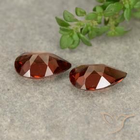 Gemas de Granate piropo Rojo oscuro natural de 1.75 ct, En forma de pera, VVS-VS
