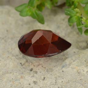 Granate piropo rojo natural de 1,14 ct, en forma de pera, VVS-VS