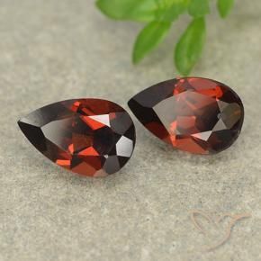 Gemas de Granate piropo Rojo merlot natural de 2.01 ct, En forma de pera, VVS-VS