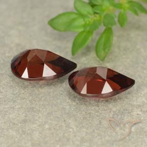 Gemas de Granate piropo Rojo merlot natural de 2.01 ct, En forma de pera, VVS-VS