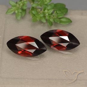 Gemas de Granate piropo Rojo oscuro natural de 3.70 ct, Marquesa, VVS-VS