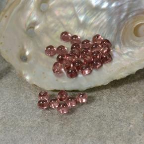 Gemas de granate piropo rojo natural de 2,01 ct, corte redondo, transparente