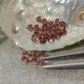 Gemas de granate piropo rojo natural de 2,01 ct, corte redondo, transparente