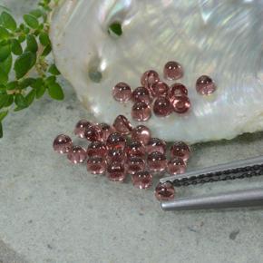 Gemas de Granate Piropo Rojo oscuro natural de 2.10 ct, Corte Redondo, Transparente