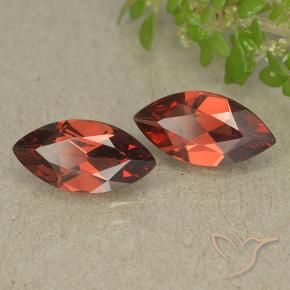 Gemas de Granate piropo Rojo baya intenso natural de 2.26 ct, Marquesa, VVS-VS