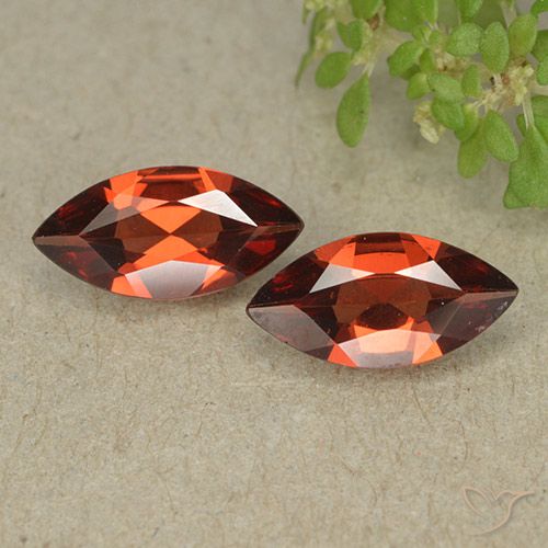 1.80ctw Natural Rojo claro Granate piropo, Marquesa, VVS-VS