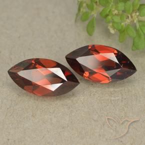Gemas de Granate piropo Rojo oscuro natural de 2.56 ct, Marquesa, VVS-VS