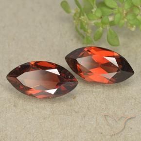 Gemas de Granate piropo Rojo oscuro natural de 2.43 ct, Marquesa, VVS-VS