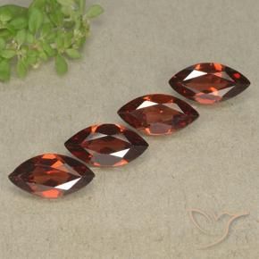 Gemas de Granate piropo Rojo merlot natural de 4.37 ct, Marquesa, VVS-VS