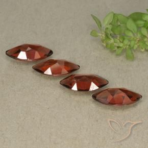 Gemas de Granate piropo Rojo merlot natural de 4.37 ct, Marquesa, VVS-VS