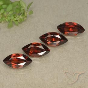 Gemas de Granate piropo Rojo sangría natural de 4.69 ct, Marquesa, VVS-VS