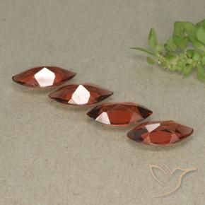 Gemas de Granate piropo Rojo medio natural de 4.05 ct, Marquesa, VVS-VS
