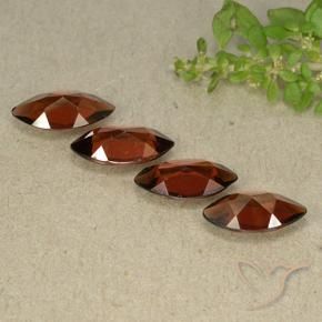 Gemas de Granate piropo Rojo oscuro natural de 4.41 ct, Marquesa, VVS-VS