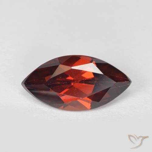 Granate piropo Rojo merlot natural de 1.34 ct, Marquesa, VVS-VS