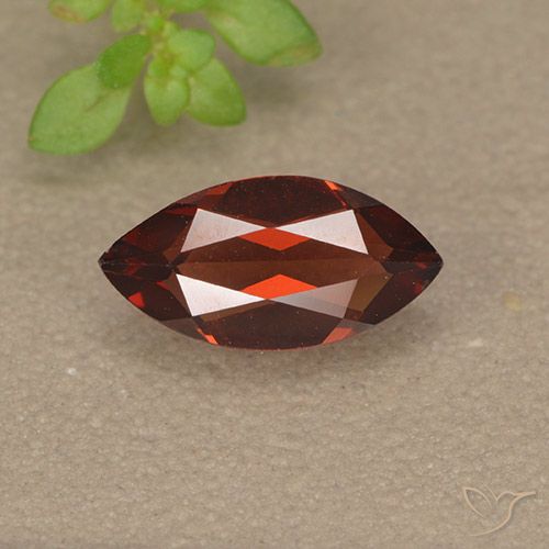 1.19ct Natural Rojo oscuro Granate piropo, Marquesa, VVS-VS