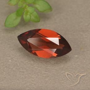 Granate piropo Rojo oscuro natural de 1.19 ct, Marquesa, VVS-VS