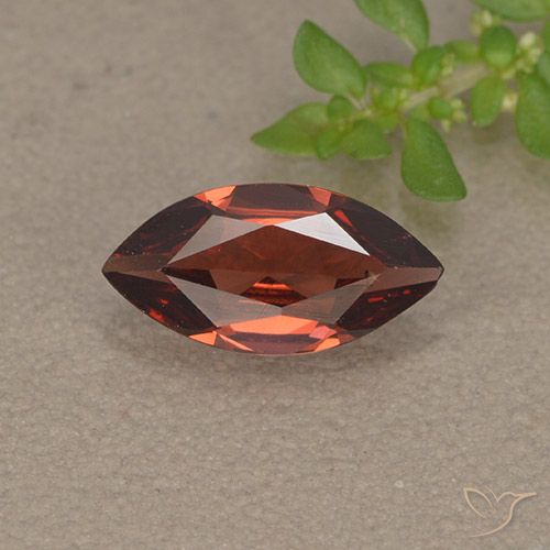 Granate piropo rojo natural de 1,04 ct, marquesa, VVS-VS