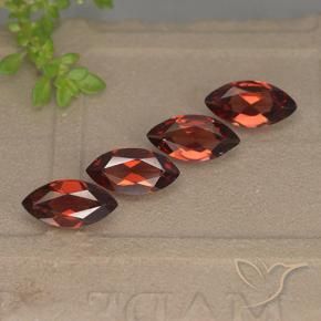 Gemas de Granate piropo Rojo oscuro natural de 4.23 ct, Marquesa, VVS-VS