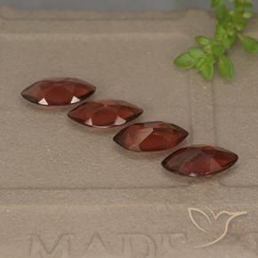 Gemas de Granate piropo Rojo oscuro natural de 4.23 ct, Marquesa, VVS-VS