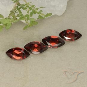 Gemas de Granate piropo Rojo oscuro natural de 4.53 ct, Marquesa, VVS-VS