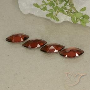Gemas de Granate piropo Rojo oscuro natural de 4.53 ct, Marquesa, VVS-VS