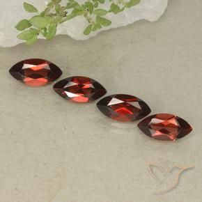 Gemas de Granate piropo Rojo oscuro natural de 5.08 ct, Marquesa, VVS-VS