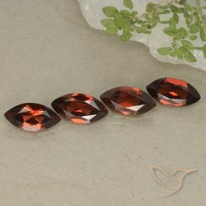Gemas de Granate piropo Rojo medio natural de 4.69 ct, Marquesa, VVS-VS