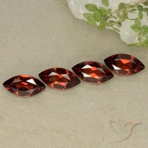 Gemas de Granate piropo Rojo oscuro natural de 4.05 ct, Marquesa, VVS-VS