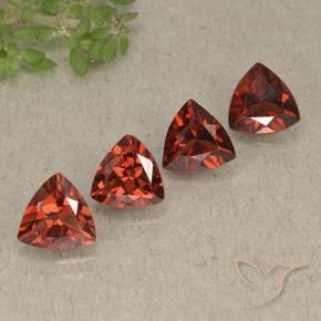 Gemas de Granate piropo Rojo grosella natural de 3.43 ct, Trillón, VVS-VS