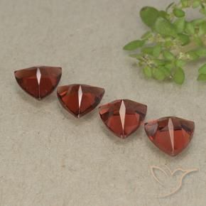 Gemas de Granate piropo Rojo grosella natural de 3.43 ct, Trillón, VVS-VS