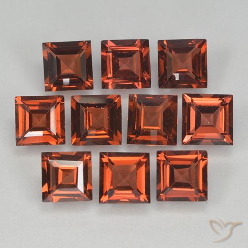 3.84ctw Natural Rojo medio Granate piropo, Cuadrado, VVS-VS