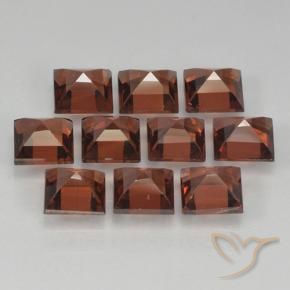 Gemas de Granate piropo Rojo oscuro natural de 4.45 ct, Cuadrado, VVS-VS
