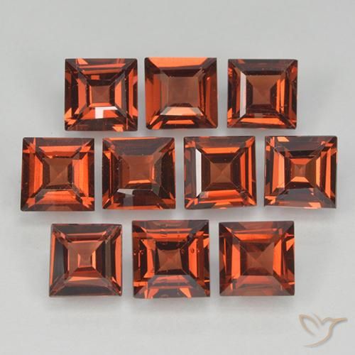 3.94ctw Natural Rojo sangría Granate piropo, Cuadrado, VVS-VS