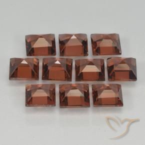 Gemas de Granate piropo Rojo sangría natural de 4.18 ct, Cuadrado, VVS-VS