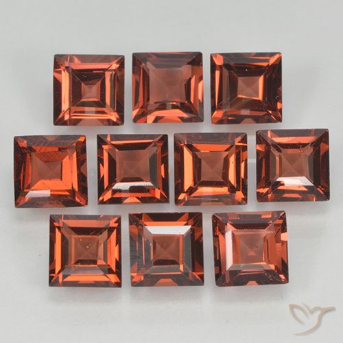 4.28ctw Natural Rojo sangría Granate piropo, Cuadrado, VVS-VS