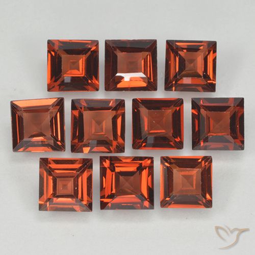 3.84ctw Natural Rojo medio Granate piropo, Cuadrado, VVS-VS