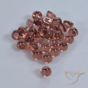 Gemas de Granate piropo Rojo oscuro medio natural de 2.00 ct, Redondo, Transparente