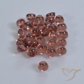 Gemas de Granate piropo Rojo oscuro medio natural de 2.00 ct, Redondo, Transparente