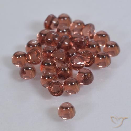 Gemas de Granate piropo Rojo medio natural de 2.12 ct, Redondo, Transparente