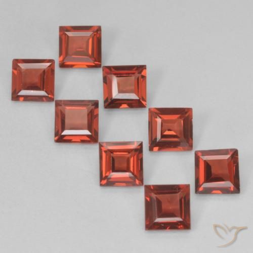 2.94ctw Natural Rojo sangría Granate piropo, Cuadrado, VVS-VS
