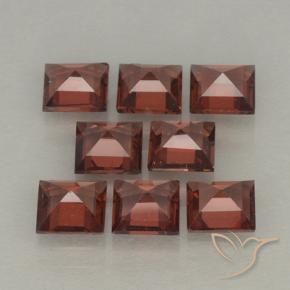 Gemas de Granate piropo Rojo oscuro natural de 3.16 ct, Cuadrado, VVS-VS