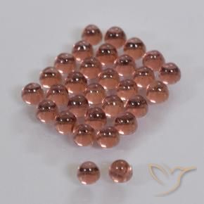 Gemas de Granate piropo Naranja rojizo natural de 2.01 ct, Redondo, Transparente