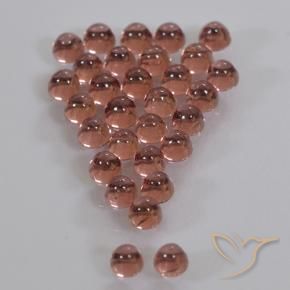 Gemas de Granate piropo Naranja rojizo natural de 2.01 ct, Redondo, Transparente