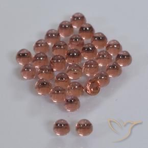 Gemas de Granate piropo Rojo medio natural de 2.02 ct, Redondo, Transparente
