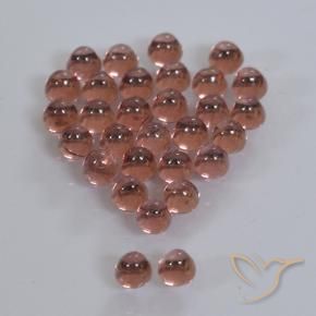 Gemas de Granate piropo Rojo medio natural de 2.02 ct, Redondo, Transparente