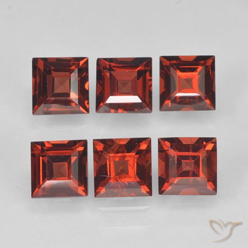 2.83ctw Natural Rojo oscuro Granate piropo, Cuadrado, VVS-VS