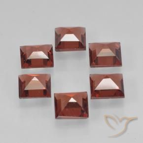 Gemas de Granate piropo Rojo grosella natural de 2.41 ct, Cuadrado, VVS-VS